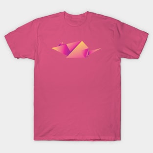 Neon pink origami mouse T-Shirt